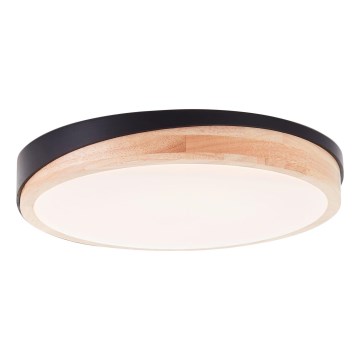 Brilliant - LED Димируем плафон BAARLO LED/24W/230V Ø 35 см черен/каучуков фикус - FSC сертифицирано