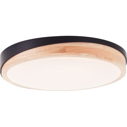 Brilliant - LED Димируем плафон BAARLO LED/24W/230V Ø 35 см черен/каучуков фикус