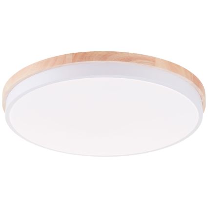 Brilliant - LED Димируем плафон BAARLO LED/36W/230V 3000-6500K Ø 50 см бял/каучуков фикус + дистанционно управление - FSC сертифицирано
