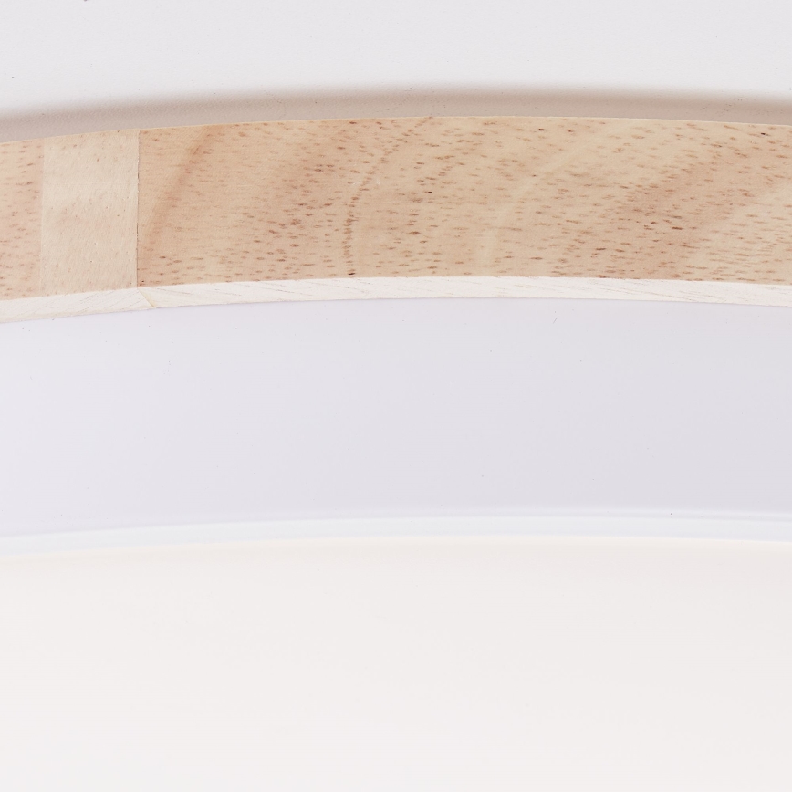 Brilliant - LED Димируем плафон BAARLO LED/36W/230V 3000-6500K Ø 50 см бял/каучуков фикус + дистанционно управление - FSC сертифицирано