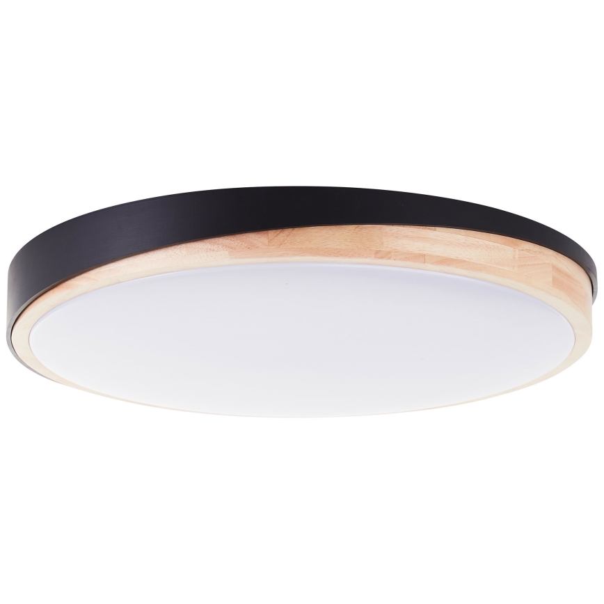 Brilliant - LED Димируем плафон BAARLO LED/36W/230V 3000-6500K Ø 50 см черен/каучуков фикус + дистанционно управление - FSC сертифицирано