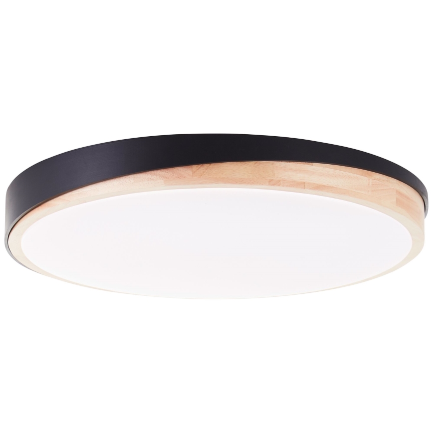 Brilliant - LED Димируем плафон BAARLO LED/36W/230V 3000-6500K Ø 50 см черен/каучуков фикус + дистанционно управление - FSC сертифицирано