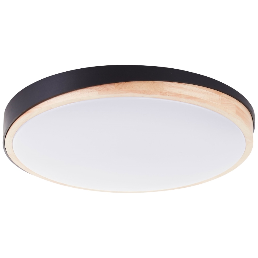 Brilliant - LED Димируем плафон BAARLO LED/36W/230V 3000-6500K Ø 50 см черен/каучуков фикус + дистанционно управление - FSC сертифицирано