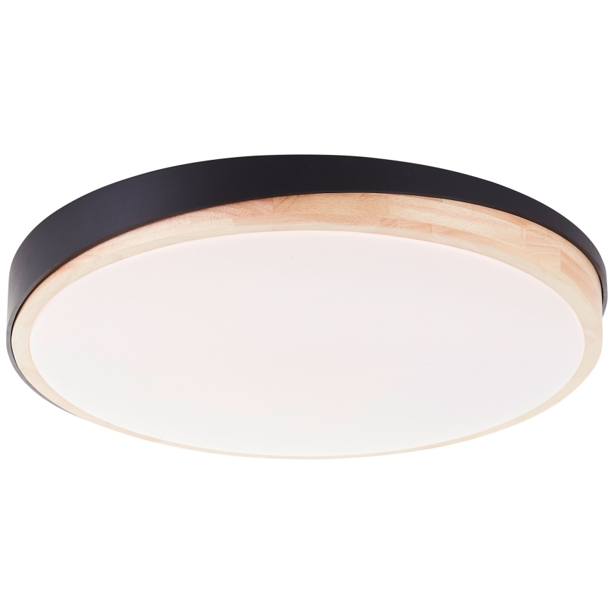 Brilliant - LED Димируем плафон BAARLO LED/36W/230V 3000-6500K Ø 50 см черен/каучуков фикус + дистанционно управление - FSC сертифицирано
