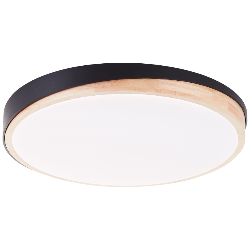 Brilliant - LED Димируем плафон BAARLO LED/36W/230V 3000-6500K Ø 50 см черен/каучуков фикус + дистанционно управление - FSC сертифицирано