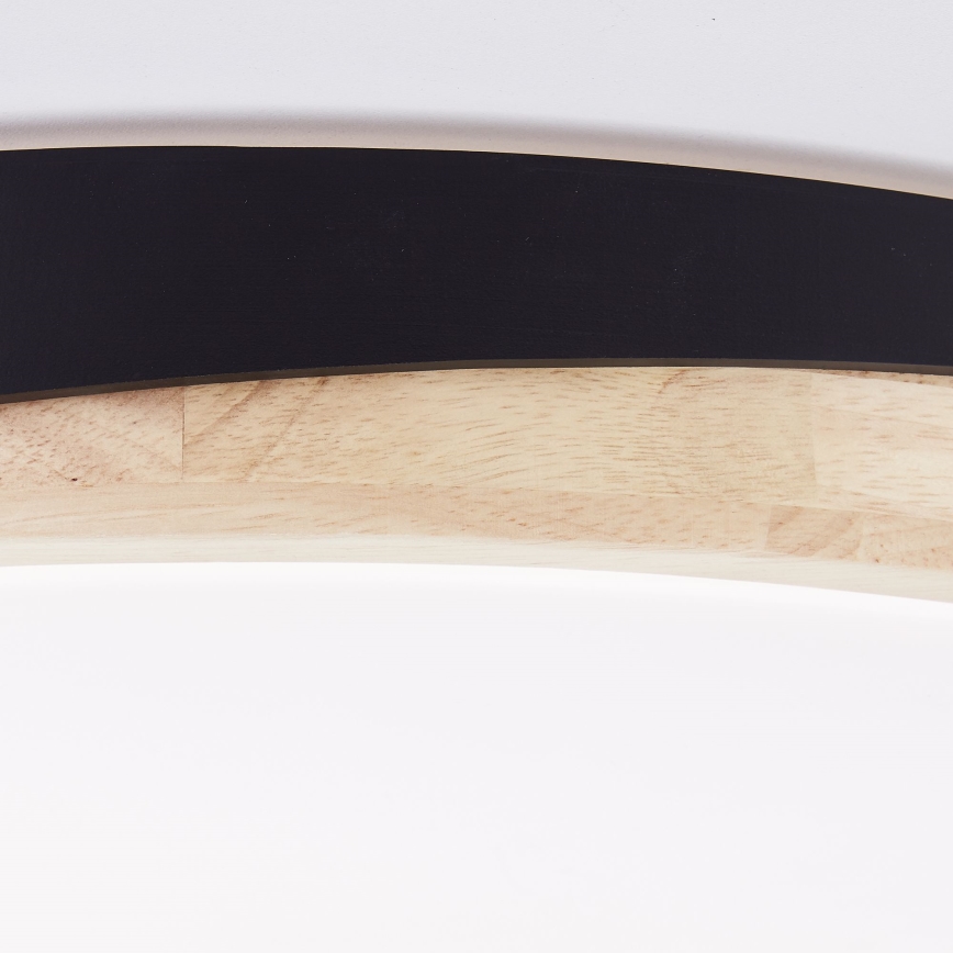 Brilliant - LED Димируем плафон BAARLO LED/36W/230V 3000-6500K Ø 50 см черен/каучуков фикус + дистанционно управление - FSC сертифицирано