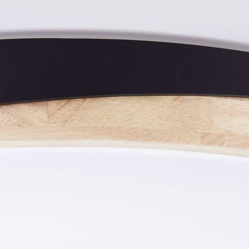 Brilliant - LED Димируем плафон BAARLO LED/36W/230V 3000-6500K Ø 50 см черен/каучуков фикус + дистанционно управление