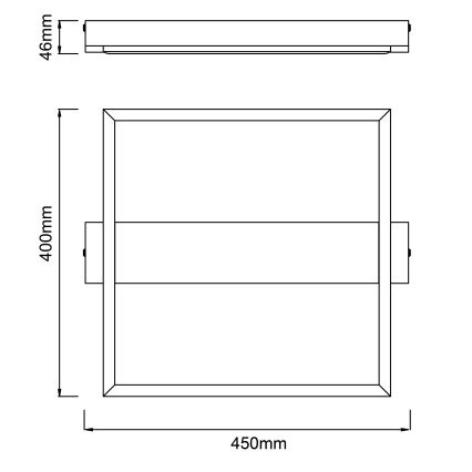 Brilliant - LED Димируем плафон LONEOS LED/24W/230V 3000K 45x40 см - FSC сертифицирано