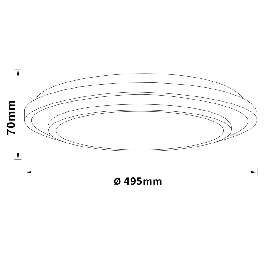 Brilliant - LED Димируем плафон LUCIANO LED/40W/230V 3000-6500K + дистанционно управление