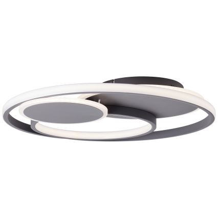 Brilliant - LED Димируем плафон RUNDA LED/50W/230V 3000-6500K черен + дистанционно управление