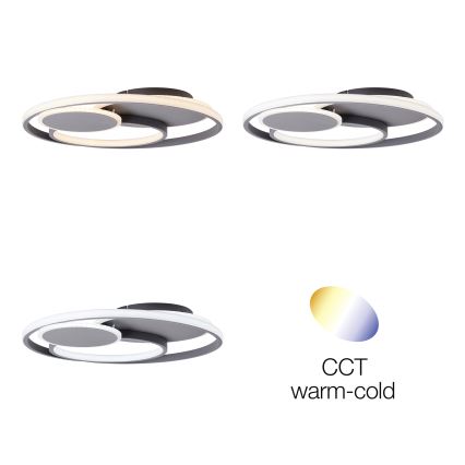 Brilliant - LED Димируем плафон RUNDA LED/50W/230V 3000-6500K черен + дистанционно управление