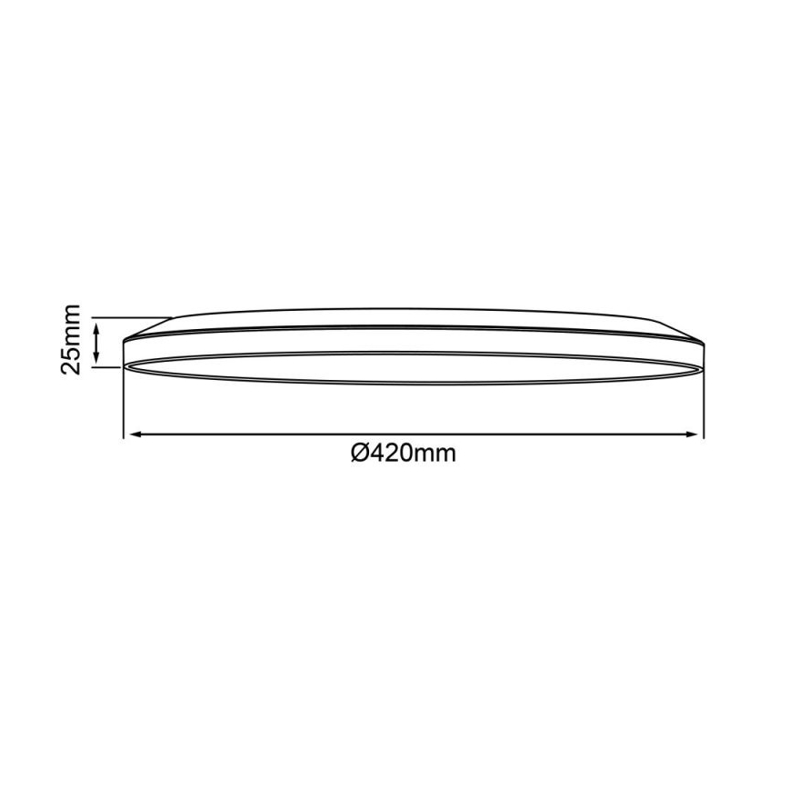 Brilliant - LED Димируемо таванно осветително тяло SORELL LED/24W/230V 3000-6500K Ø 42 см черно + дистанционно управление