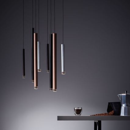 Brilliant - димируем LED полилей на кабел CEMBALO LED/32W/230V матов хром/черен/кафяв