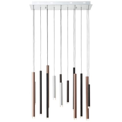 Brilliant - димируема LED люстра на кабел CEMBALO LED/60W/230V матов хром/черен/кафяв