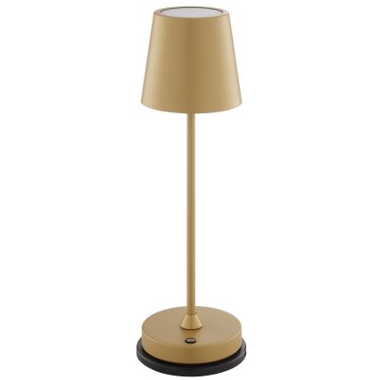 Brilliant - LED Димируема презареждаема сензорна външна настолна лампа ELORA LED/2,5W/5V 2700K 2600 mAh IP44 златна