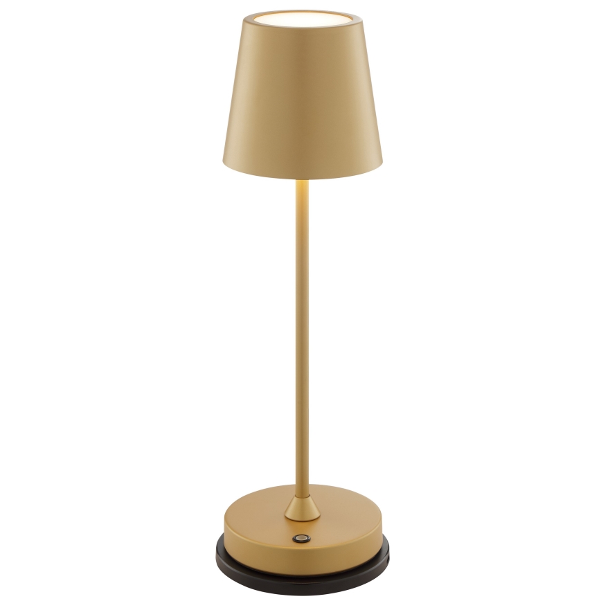 Brilliant - LED Димируема презареждаема сензорна външна настолна лампа ELORA LED/2,5W/5V 2700K 2600 mAh IP44 златна