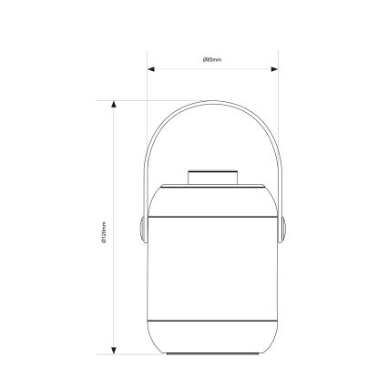 Brilliant - LED Димируема екстериорна настолна лампа GEMMA LED/1,9W/5V IP44 бял