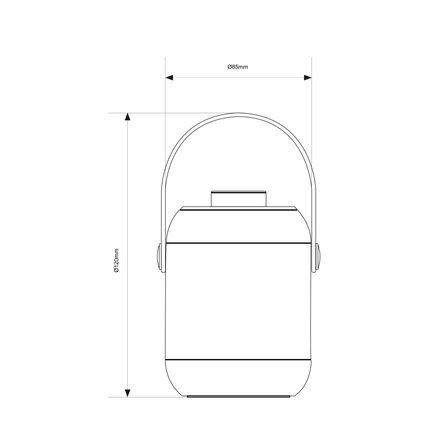 Brilliant - LED Димируема екстериорна настолна лампа GEMMA LED/1,9W/5V IP44 бял