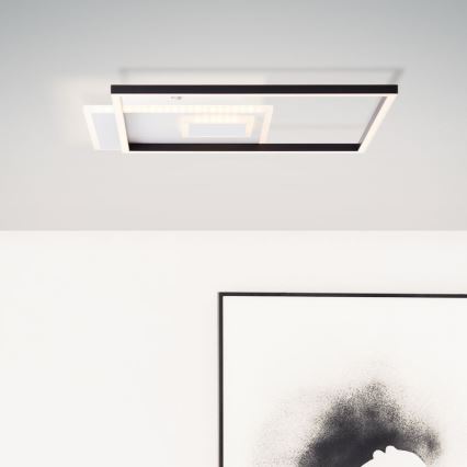Brilliant - LED Димируем плафон IORGO LED/40W/230V 3000K 43,5x43,5 cm бял/черен