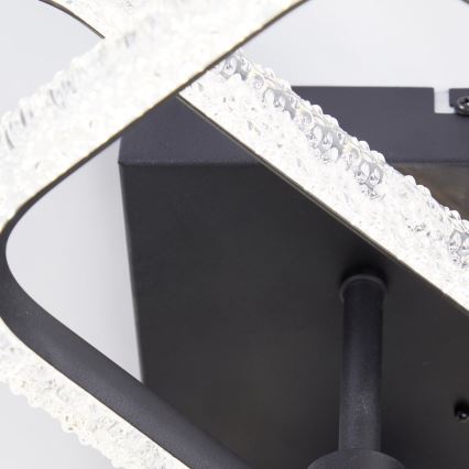 Brilliant - LED димируемо таванно осветително тяло AYDIN LED/30W/230V 3000-6500K черно + дистанционно управление