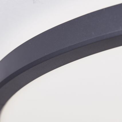 Brilliant - Димируема LED таванна лампа за баня BRENNAN LED/35W/230V Ø 54 см IP44 черна