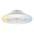 Brilliant - LED димируемо таванно осветително тяло с вентилатор MONTERO LED/20W/230V 2700-6500K Ø 42 см бяло + дистанционно управление