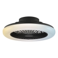 Brilliant - LED димируемо таванно осветително тяло с вентилатор MONTERO LED/20W/230V 2700-6500K Ø 42 см черно + дистанционно управление