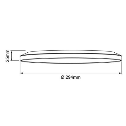 Brilliant - димируемо таванно осветително тяло SORELL LED/18W/230V 3000-6500K Ø 29 см, черно + дистанционно управление