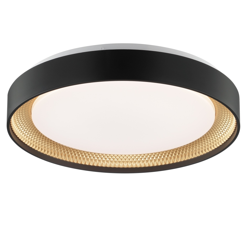 Brilliant - LED димируема таванна лампа WALDO LED/24W/230V 3000-6500K Ø 38,5 cm черно/златисто + дистанционно управление