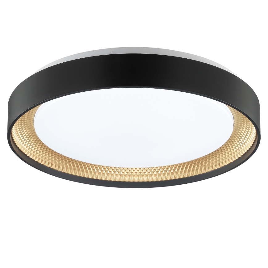 Brilliant - LED димируема таванна лампа WALDO LED/24W/230V 3000-6500K Ø 38,5 cm черно/златисто + дистанционно управление