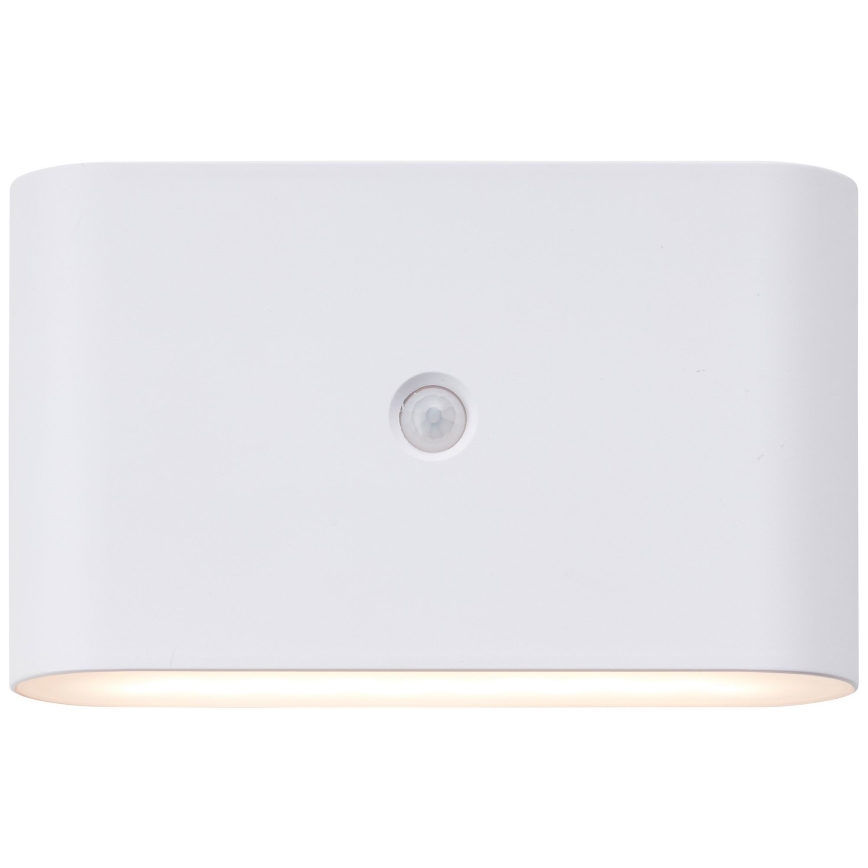 Brilliant - LED Екстериорен акумулаторен аплик със сензор XINO LED/3W/5V IP44 бял