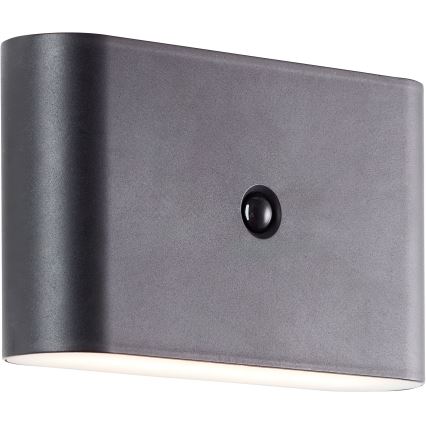 Brilliant - LED Екстериорен акумулаторен аплик със сензор XINO LED/3W/5V 3600 mAh IP44 черен