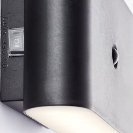 Brilliant - LED Екстериорен акумулаторен аплик със сензор XINO LED/3W/5V 3600 mAh IP44 черен