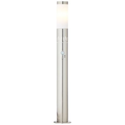 Brilliant - LED Екстериорна лампа със сензор LEIGH LED/0,9W/230V + 1xE27/11W 80 см IP44 лъскав хром