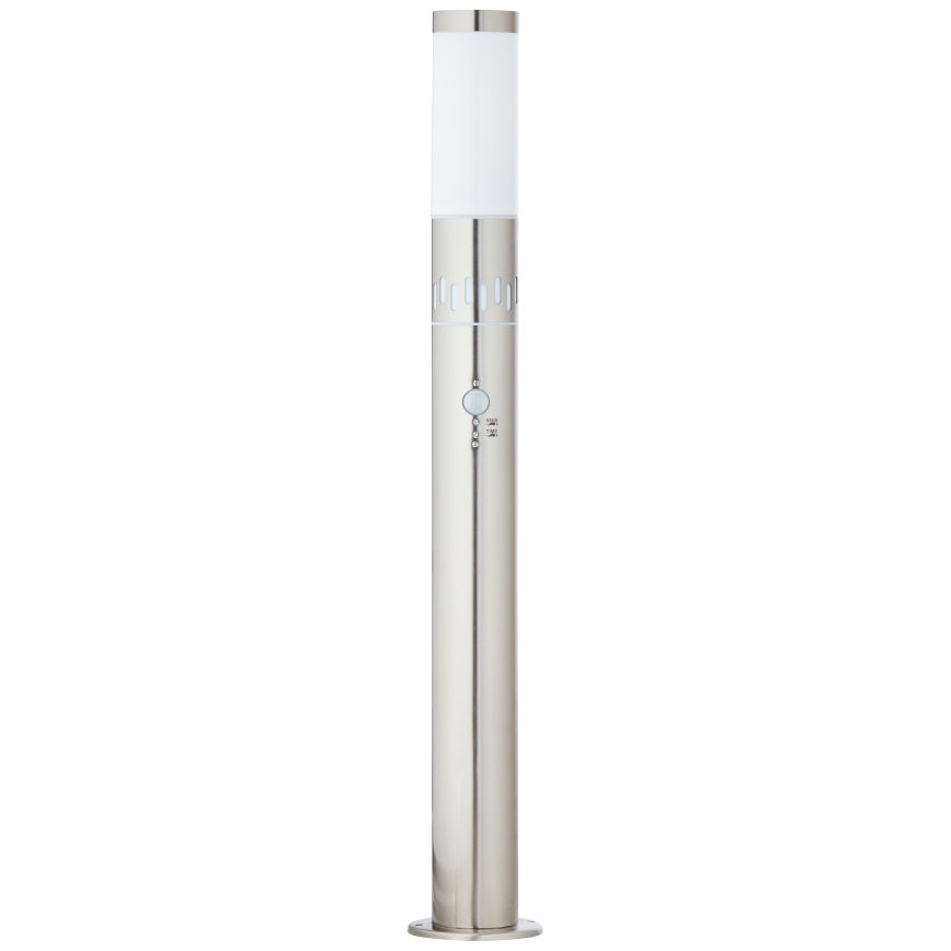 Brilliant - LED Екстериорна лампа със сензор LEIGH LED/0,9W/230V + 1xE27/11W 80 см IP44 лъскав хром