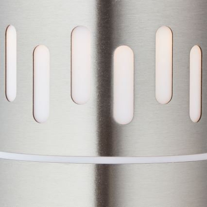 Brilliant - LED Екстериорна лампа със сензор LEIGH LED/0,9W/230V + 1xE27/11W 80 см IP44 лъскав хром