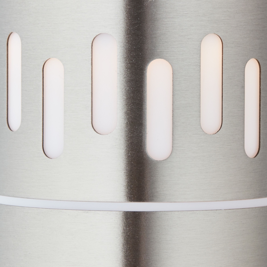 Brilliant - LED Екстериорна лампа със сензор LEIGH LED/0,9W/230V + 1xE27/11W 80 см IP44 лъскав хром
