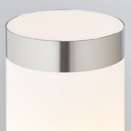 Brilliant - LED Екстериорна лампа със сензор LEIGH LED/0,9W/230V + 1xE27/11W 80 см IP44 лъскав хром