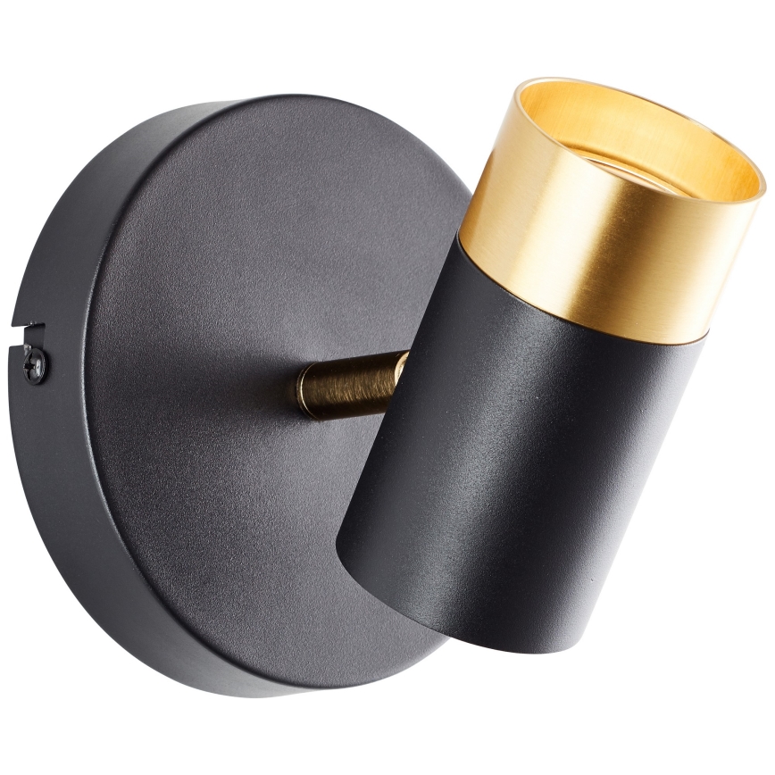 Brilliant - LED насочваем стенен аплик VIGOLO 1xGU10/5W/230V черно/златисто