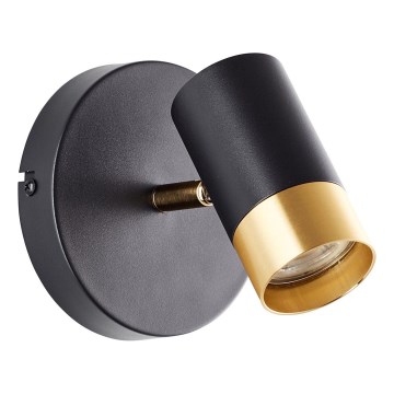 Brilliant - LED насочваем стенен аплик VIGOLO 1xGU10/5W/230V черно/златисто
