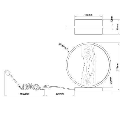 Brilliant - LED Настолна лампа CHAUMONT LED/7,5W/230V бор - FSC сертифицирано