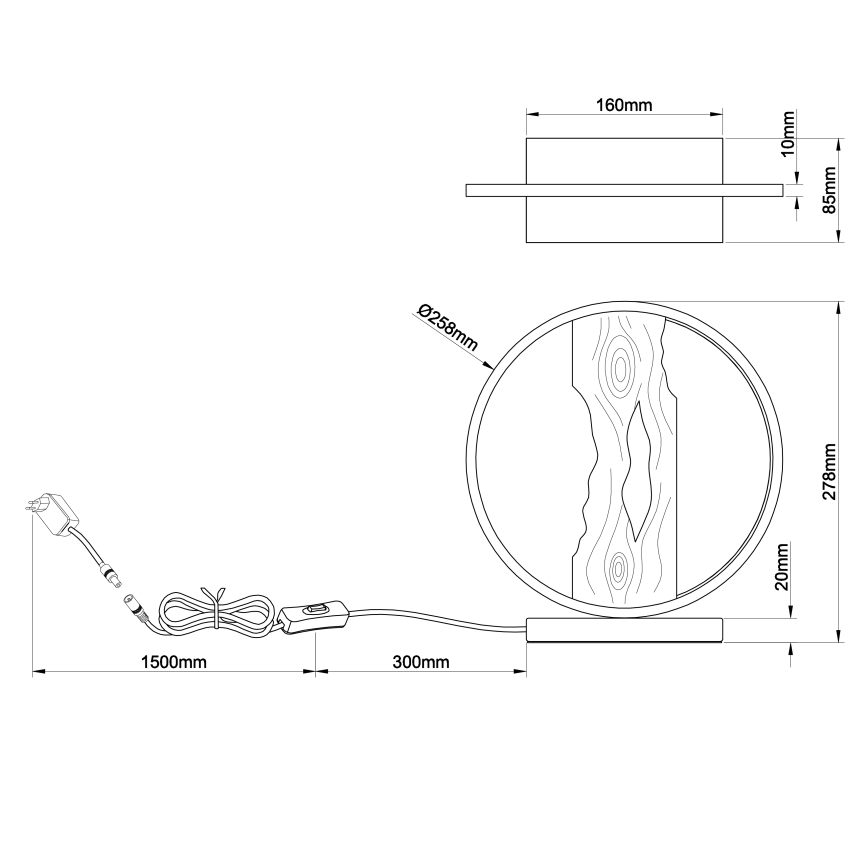 Brilliant - LED Настолна лампа CHAUMONT LED/7,5W/230V бор