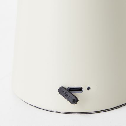 Brilliant - LED регулируема настолна лампа с докосване MUFFIN LED/3W/5V USB 2600 mAh IP44 крем