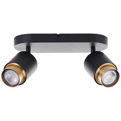 Brilliant - LED осветително тяло COVELO 2xGU10/5W/230V черно/златисто