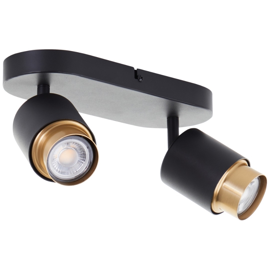 Brilliant - LED осветително тяло COVELO 2xGU10/5W/230V черно/златисто