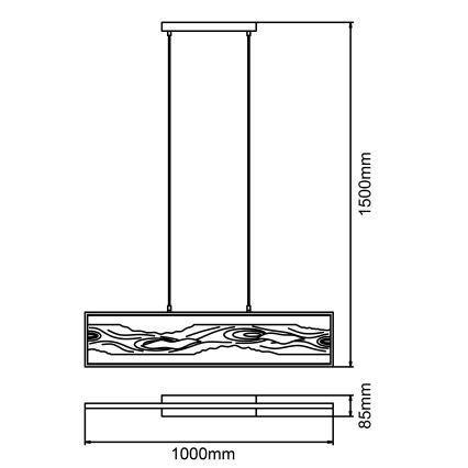Brilliant - LED Пендел CHAUMONT LED/20W/230V бор - FSC сертифицирано