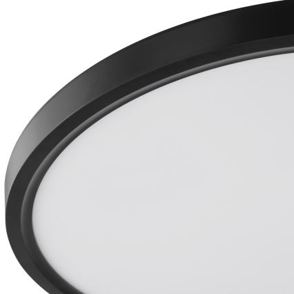 Brilliant - LED таванно осветително тяло с сензор за движение и здрач GALO LED/26W/230V Ø 40 см, черно