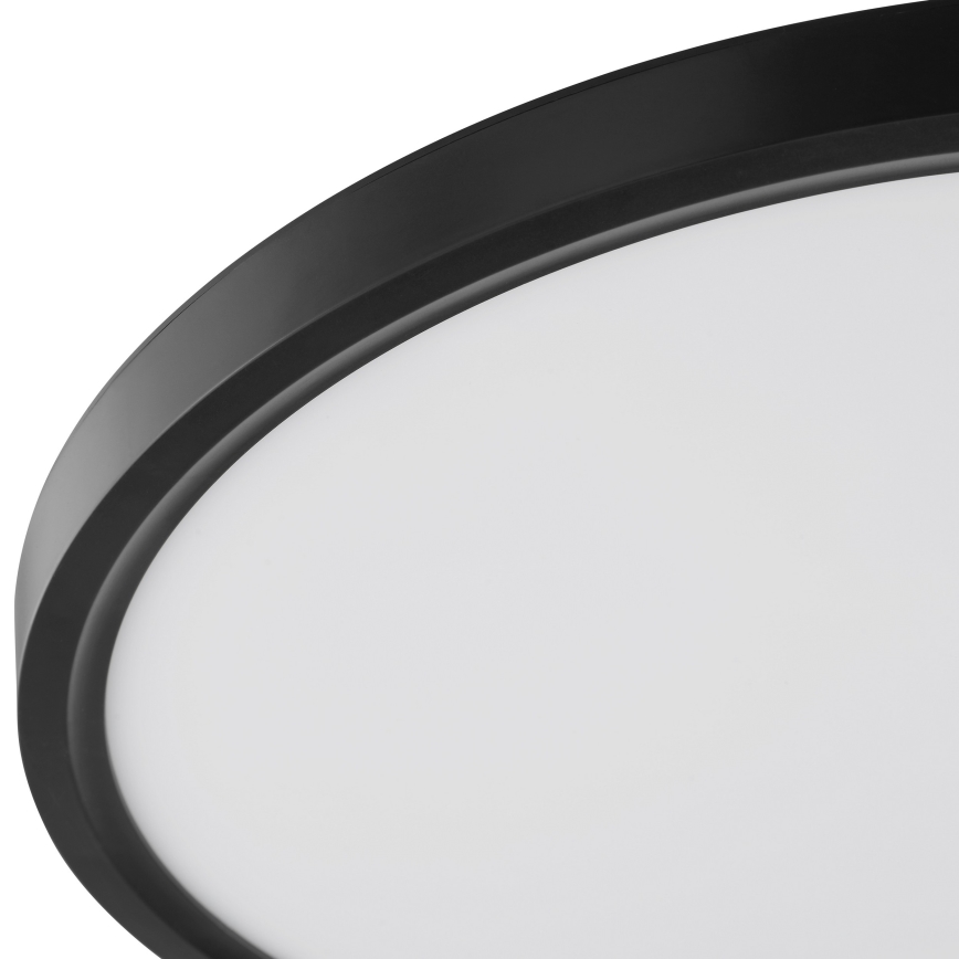 Brilliant - LED таванно осветително тяло с сензор за движение и здрач GALO LED/26W/230V Ø 40 см, черно