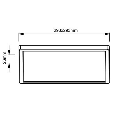 Brilliant - LED плафон MILTON LED/18W/230V 29,3x29,3 cm бял
