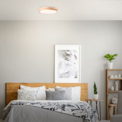 Brilliant - LED плафон SLIMLINE LED/24W/230V Ø 34,5 см каучуково дърво